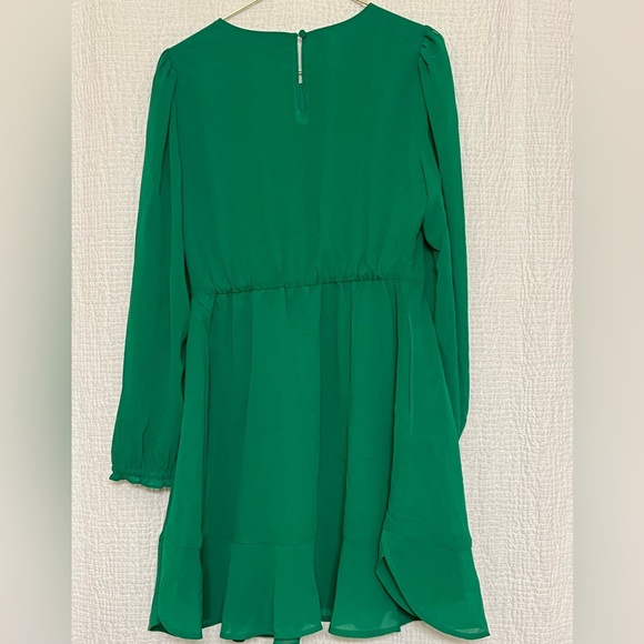 J. Crew NWT Vibrant Green Long Sleeve Dress - Picture 5 of 6